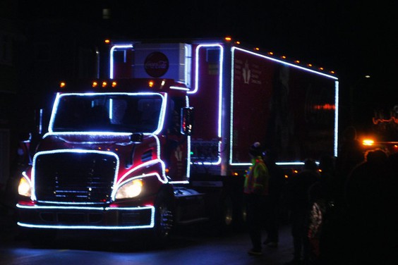 Holiday Promotional Coke truck