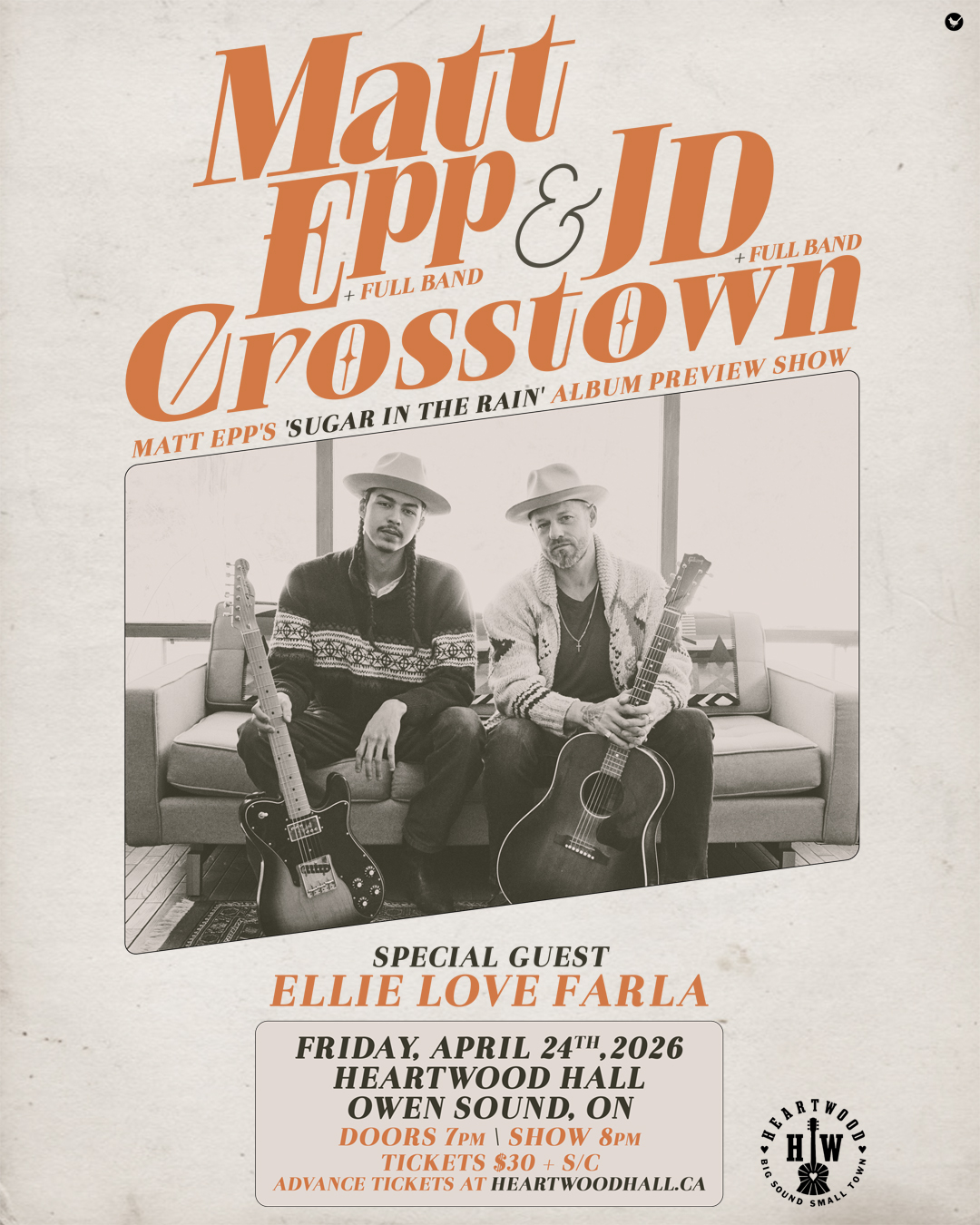 Event image Matt Epp & JD Crosstown (with full band) ALBUM RELEASE at Heartwood!